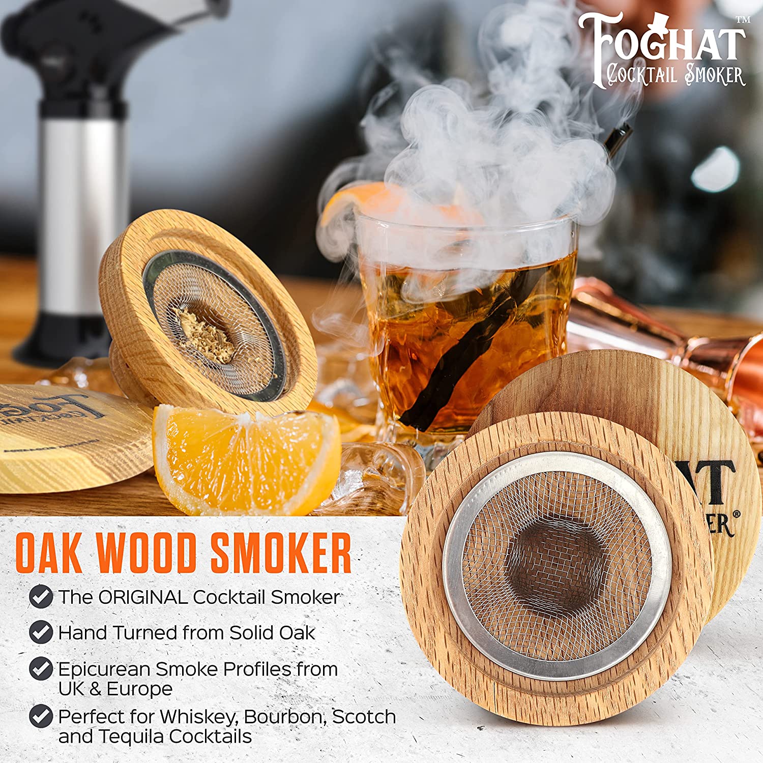Foghat Cocktail Smoker Kit + Free #1 Bourbon Trek Trivia Game - BourbonTrek